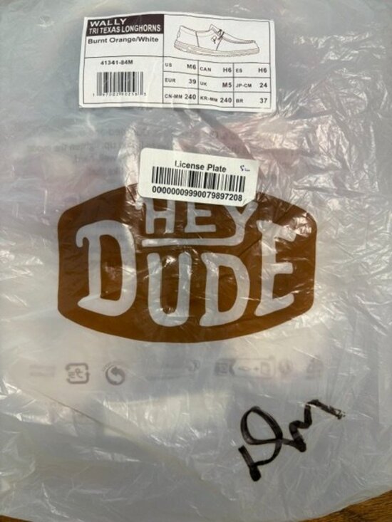 NEW! M6/W7.5 Hey Dude Texas UT main image 5